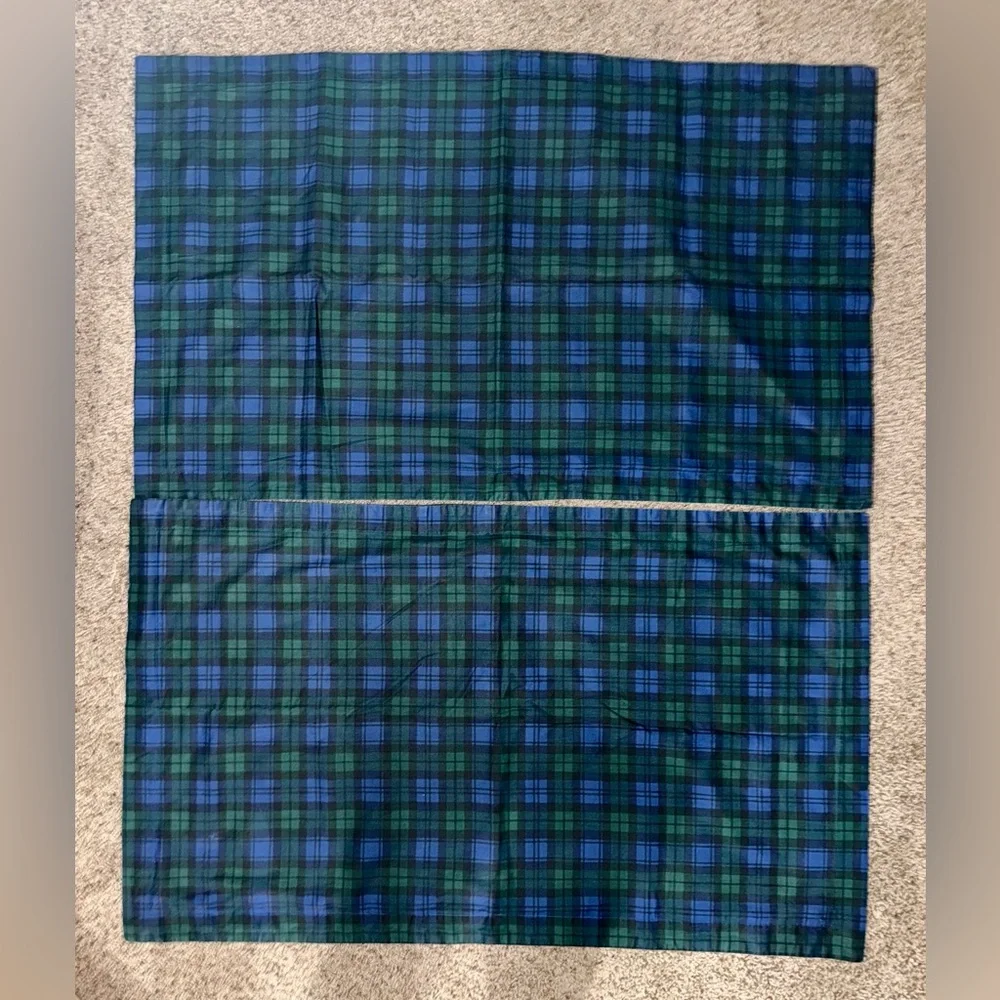 Vintage Lauren Ralph Lauren Tartan Plaid Yarn-Dyed King Pillow Shams! - Picture 5 of 8